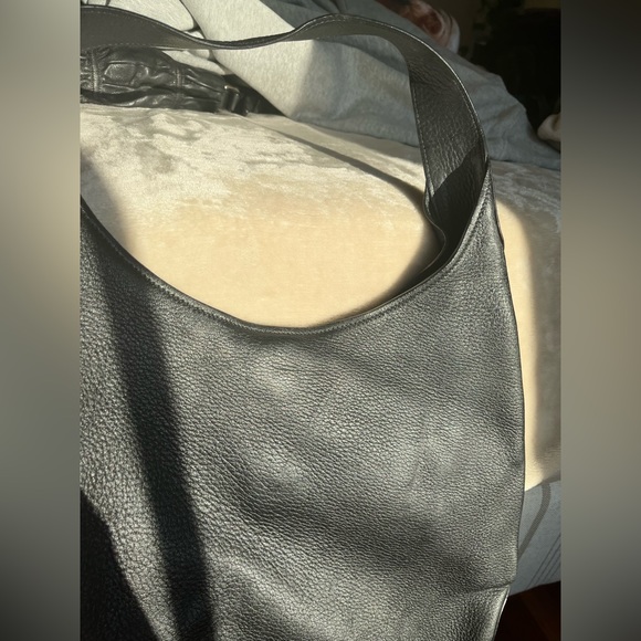 Prada Sacca Nero Bag - Large Black Leather Hobo Bag WITH AUTHENTICITY CARD - Picture 2 of 13